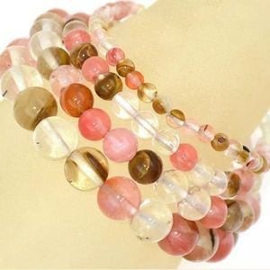 Natural Watermelon Tourmaline 8mm stretch bracelet